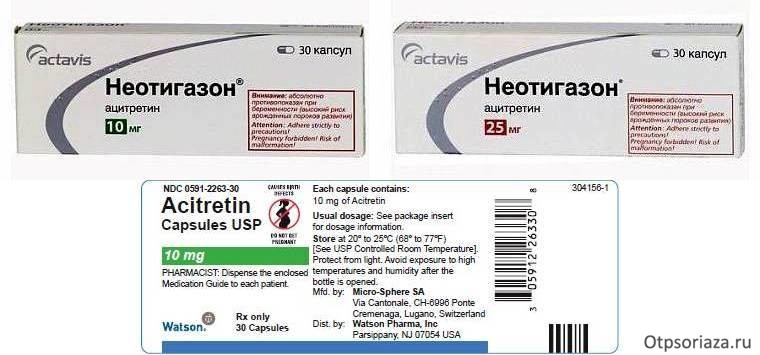 Ретиноиды — неотигазон Ретиноиды с действующим веществом ацитретин