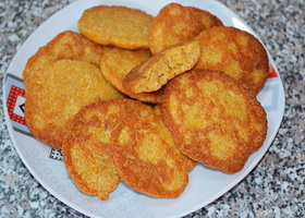 Оладьи на красной икре Оладьи на красной икре