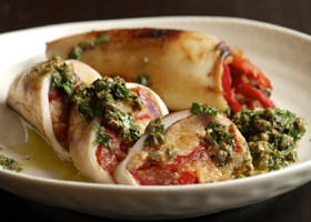 Фаршированные кальмары Фаршированные кальмары