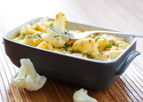 cauliflower baked with egg and cheese Запеченная цветная капуста