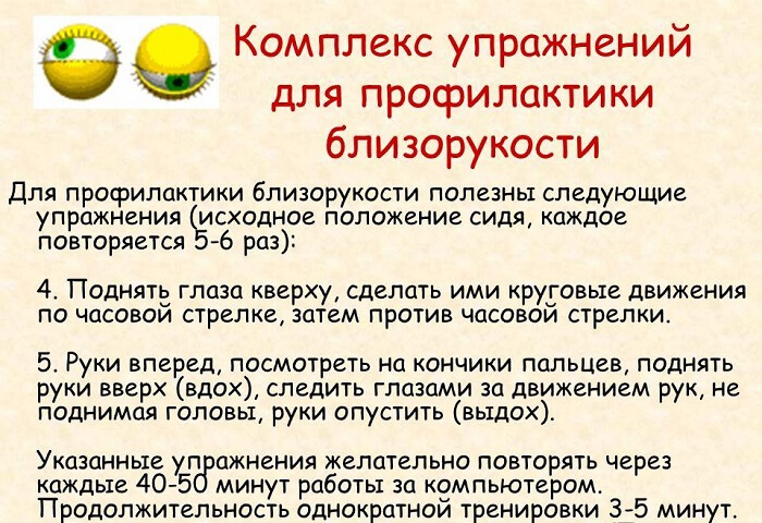 Профилактика близорукости