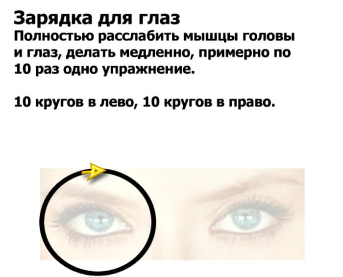 Простая зарядка для глаз
